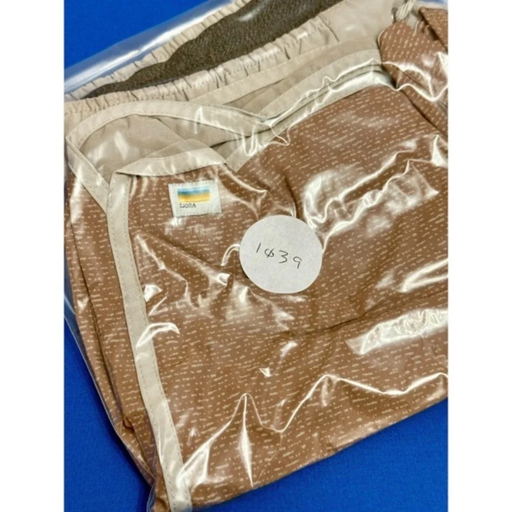 Vuori Kore Shorts XL Tan Pattern Mesh Liner‎ Quick Dry Training Swim Gym